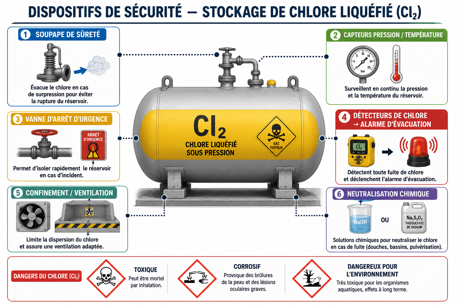 Stockage industriel du chlore