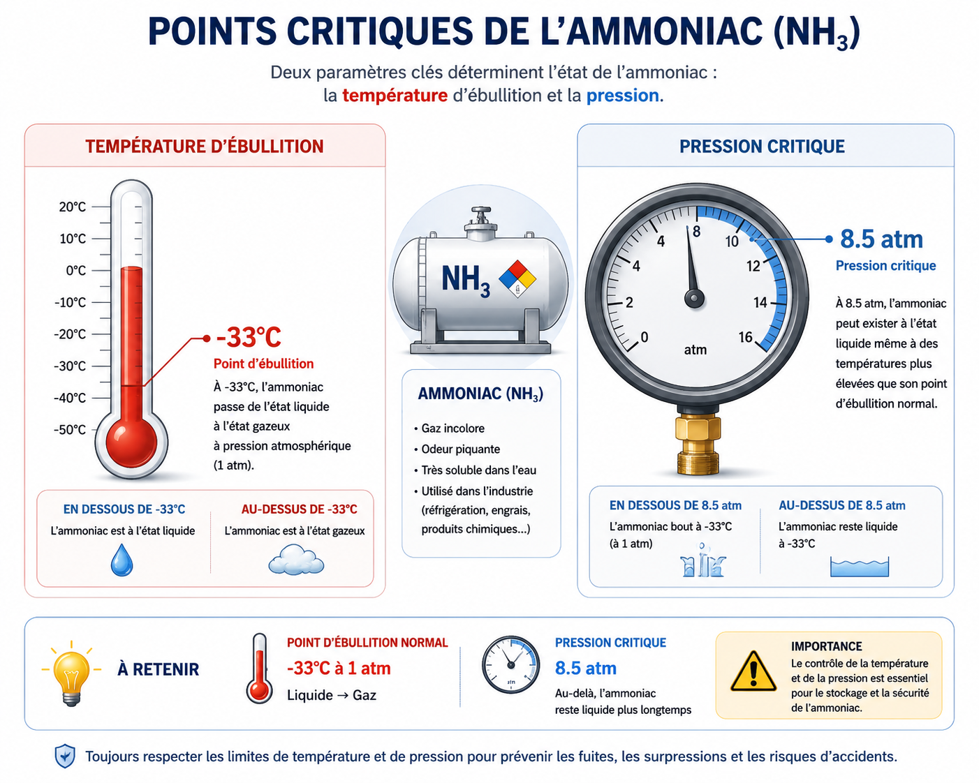 Propriétés de l'ammoniac