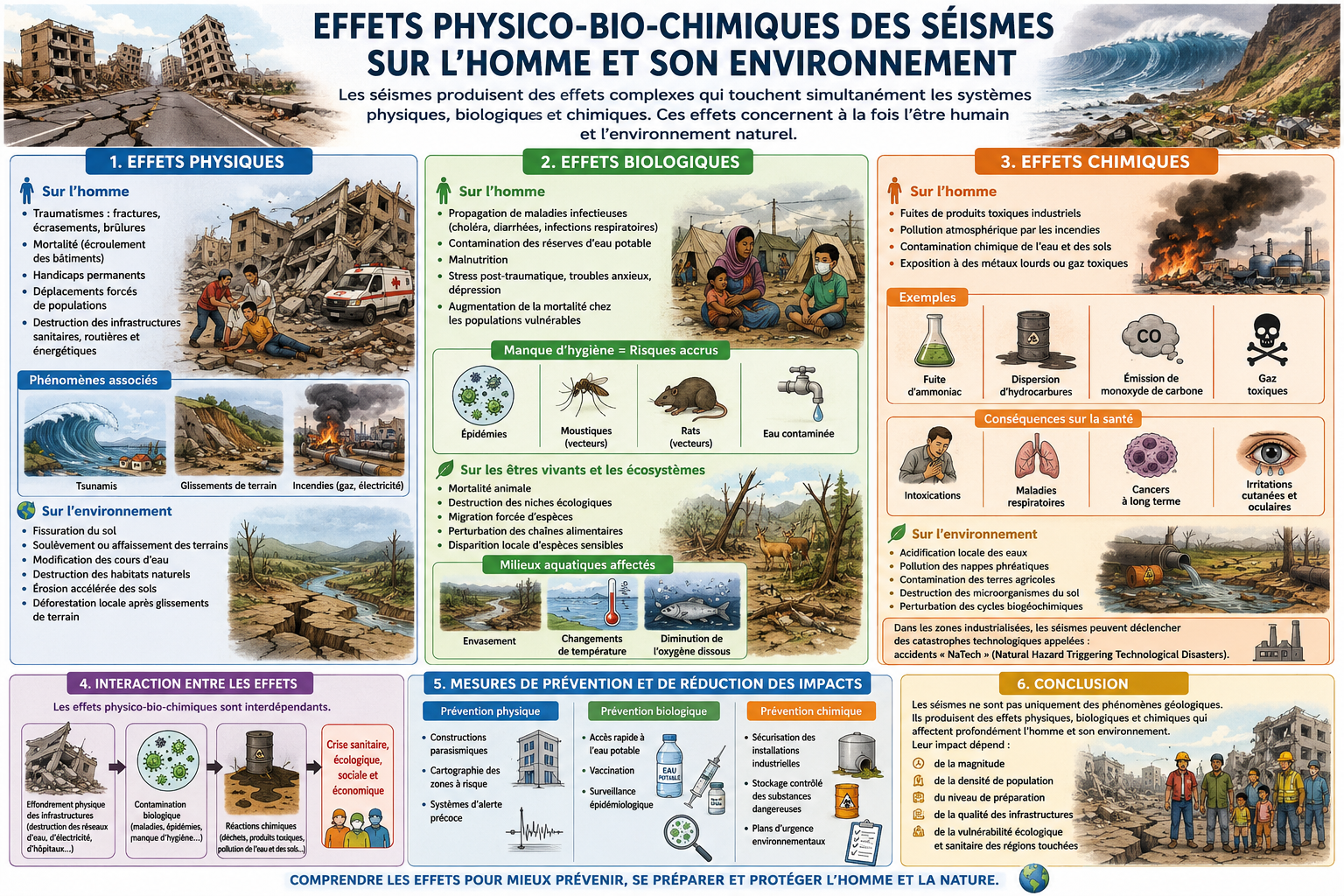Effets Physico-Bio-Chimiques des Séismes